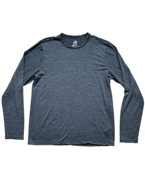 True North Men's Gray 100% Merino Wool Long Sleeve T-Shirt Size Medium